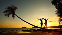 pic for Couple On Beach At Sunset 